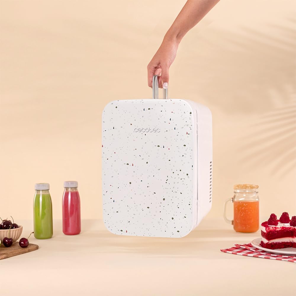 Cecotec - Bolero MiniCooling Bahamas Pat - 10L - mini réfrigérateur, 12V/220V, refroidissement/chauffage 7-65°