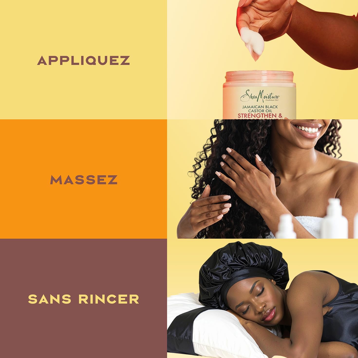 SheaMoisture - Jamaican Black Castor - 384ml+431ml - shampoing, soins renforçants