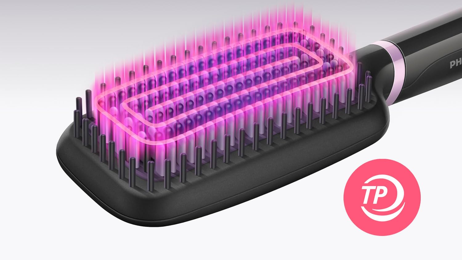 Philips - brosse lissante StyleCare Essential - large zone - céramique tourmaline, ThermoProtect - BHH880/00