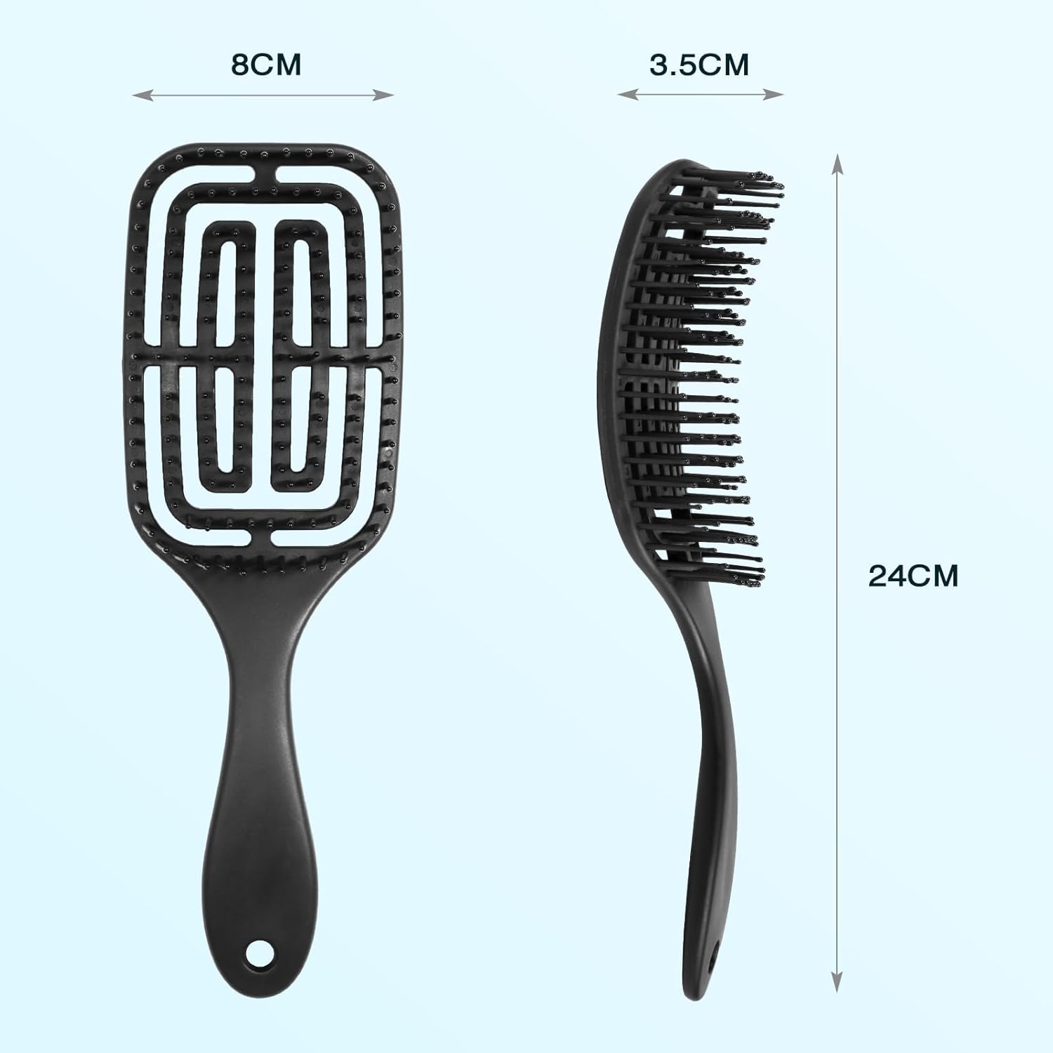 Brencco - Brosse démêlante magique, anti-casse, tout type de cheveux