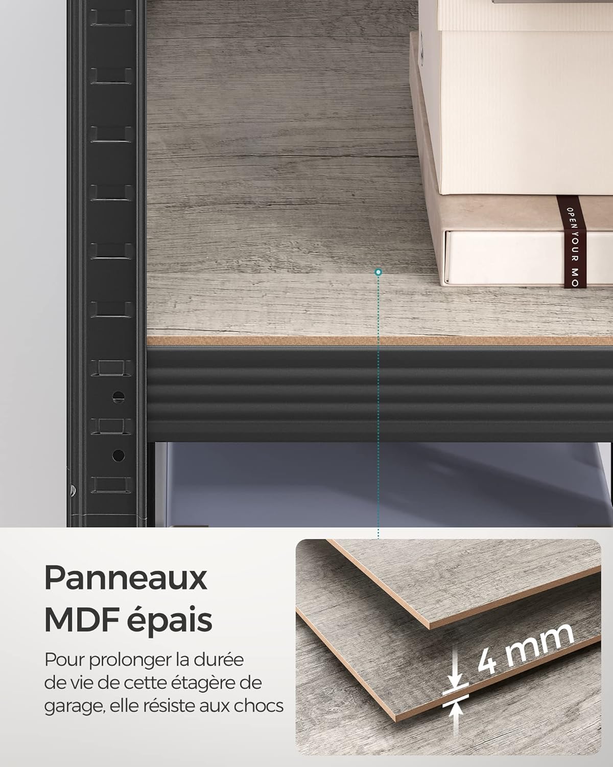 SONGMICS - lot de 2 étagères 37x37x150cm, 400kg, planches réglables, style industriel GLR037B12