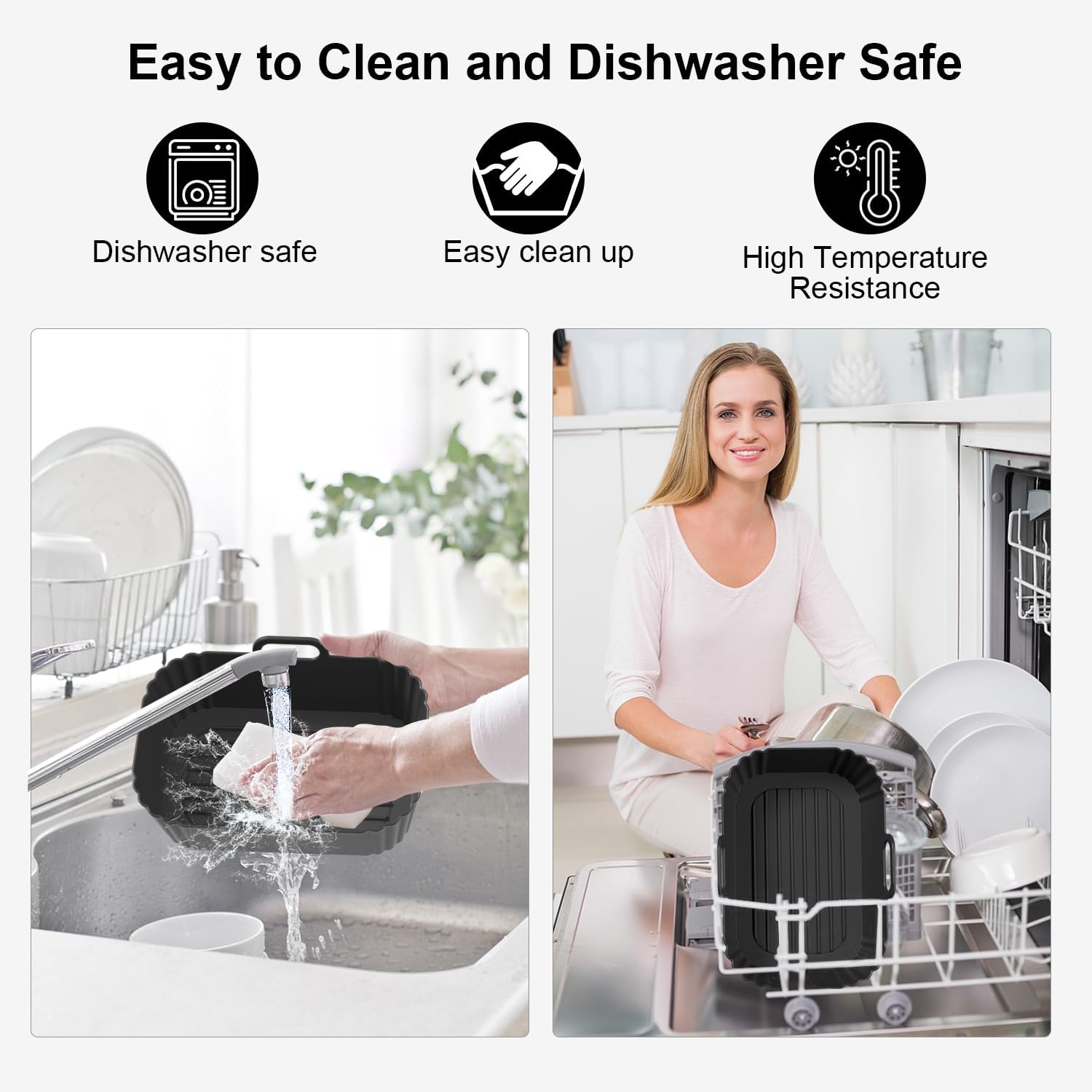 Moule silicone Airfryer - compatible 7,6L à 9,5L - réutilisable et antiadhésif - AF300EU AF400EU AF200EU