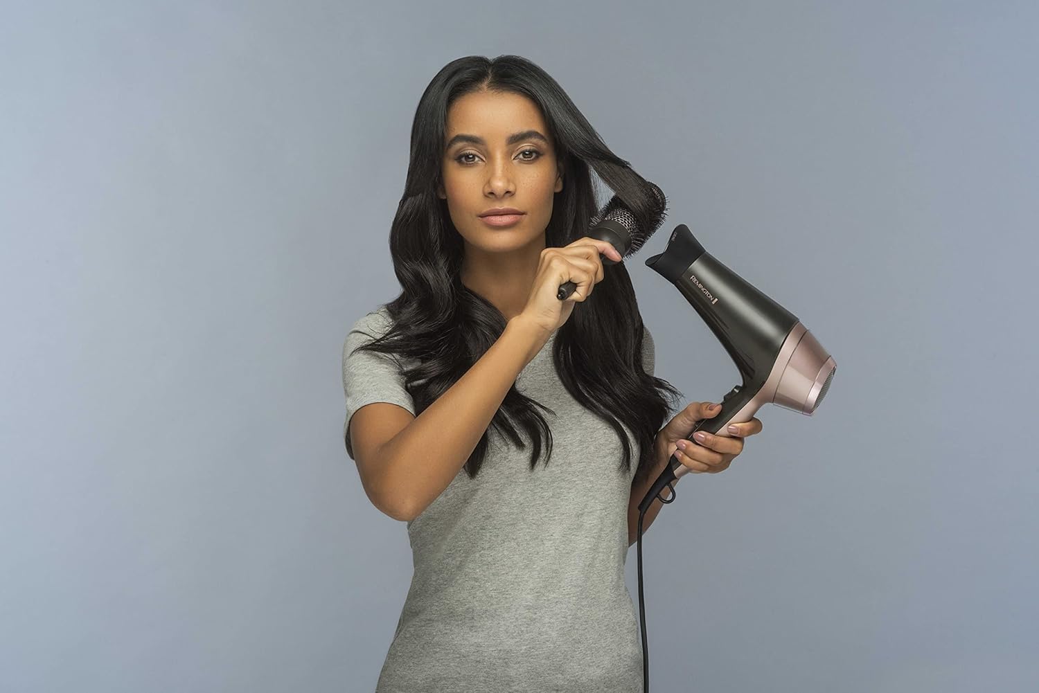 Remington - Sèche-cheveux Curl&Straight - 2200W - 3 températures, 2 vitesses, accessoires - D5707