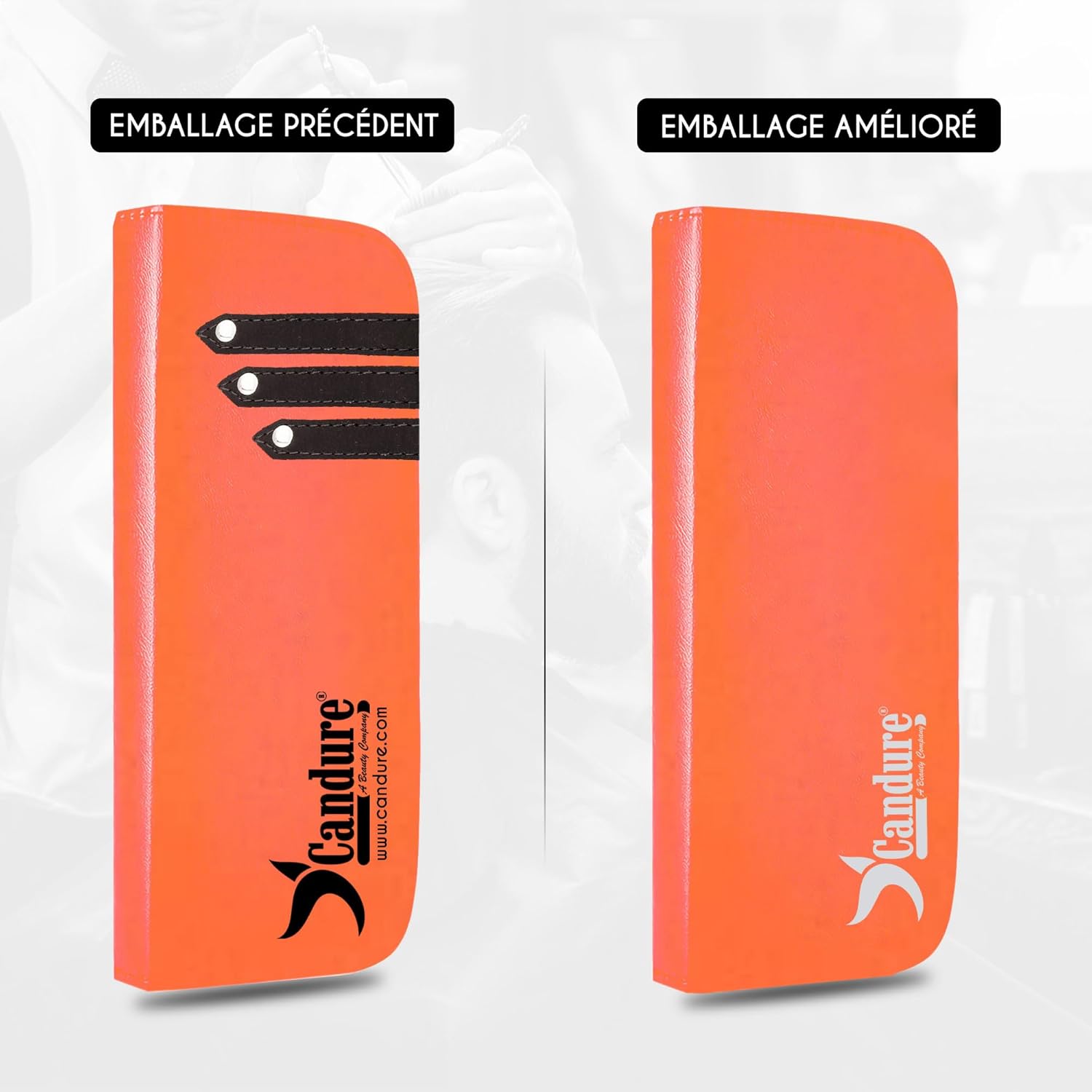 Candure - Set ciseaux de coiffure noir - 6,5