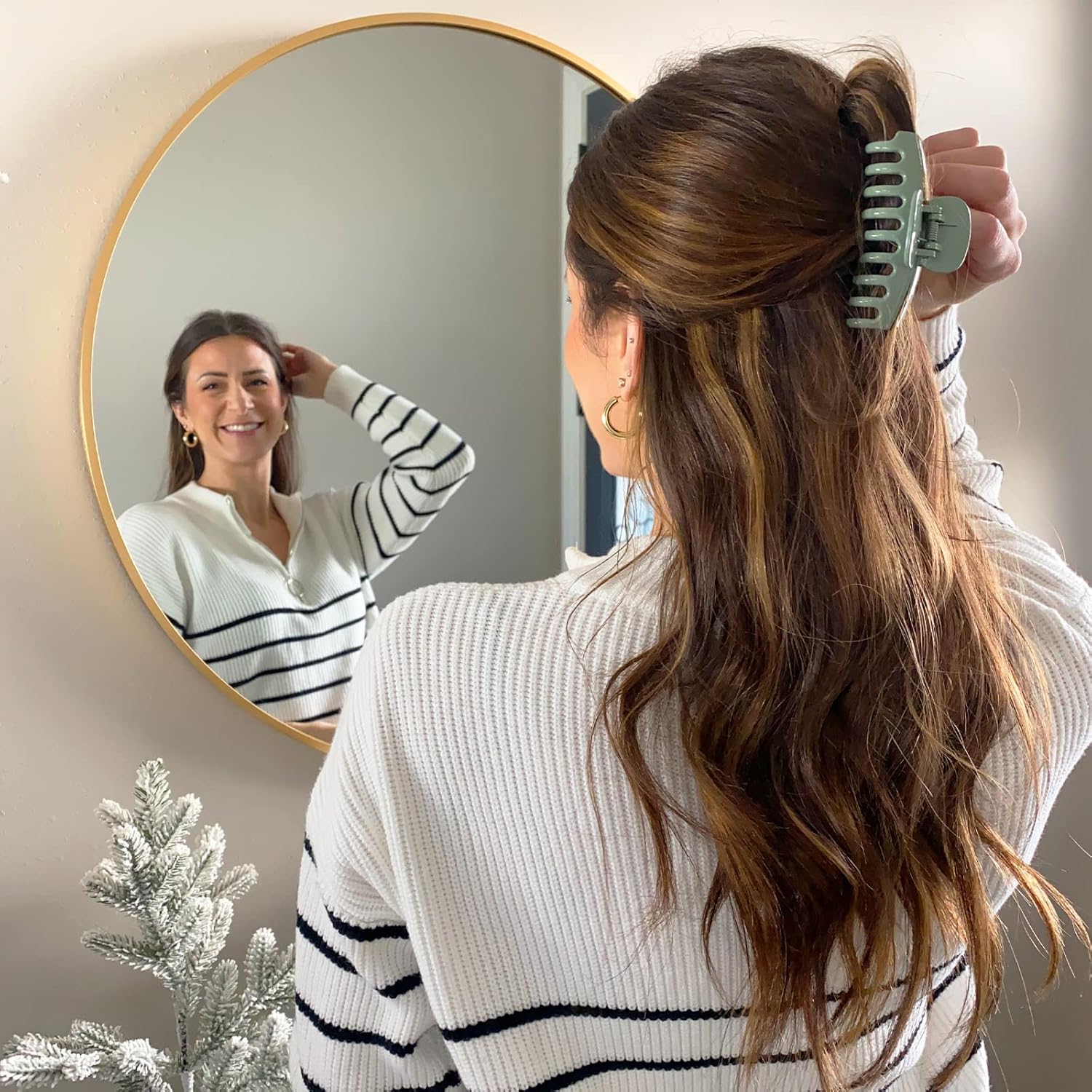 Lolalet - pince à cheveux double dents 8cm - lot 8 colorées, épais/fins