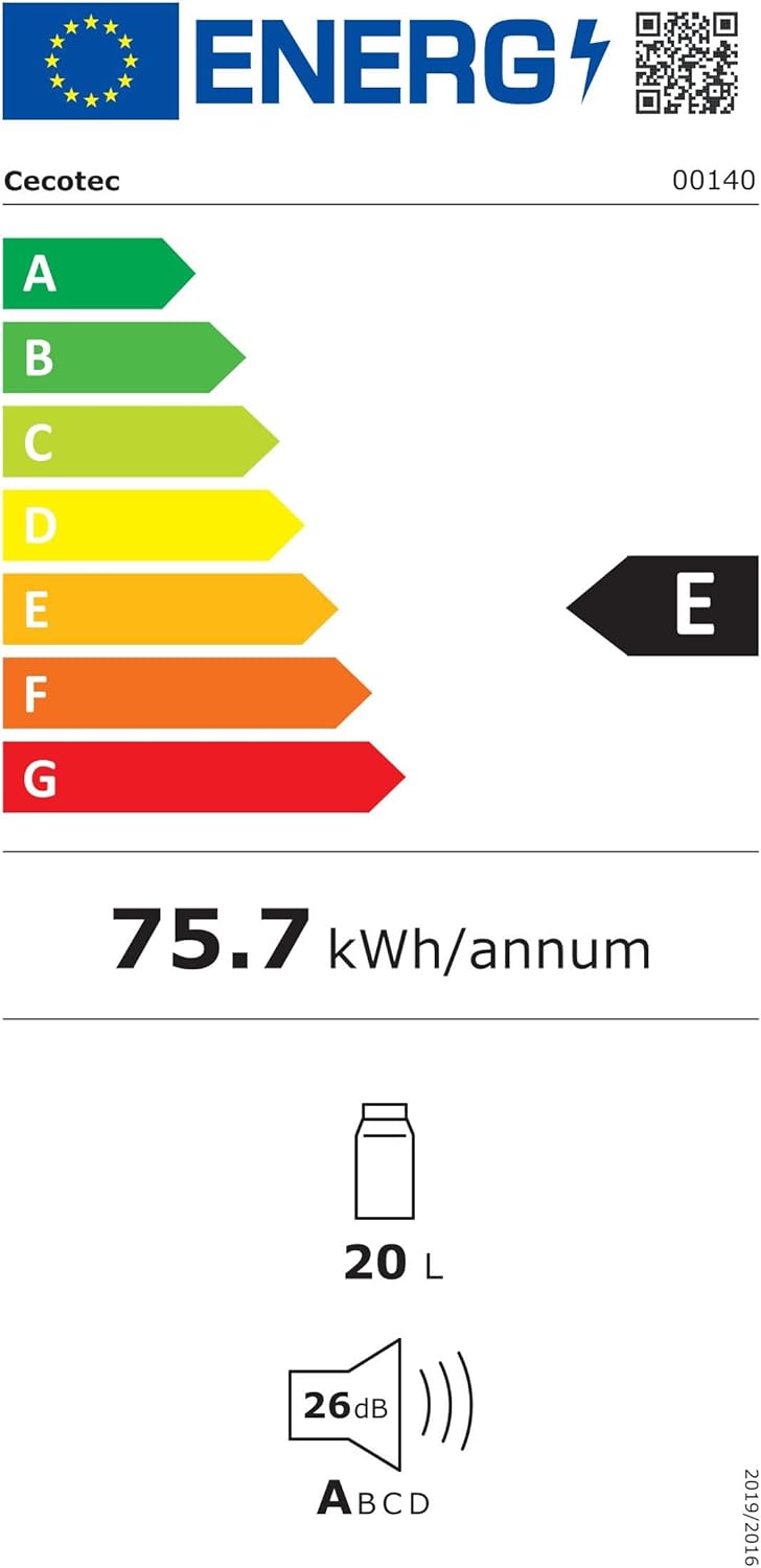 Cecotec - Mini frigo Bolero MiniColing 20L - 20L, 12-220V, chaud/froid, 7-65°C