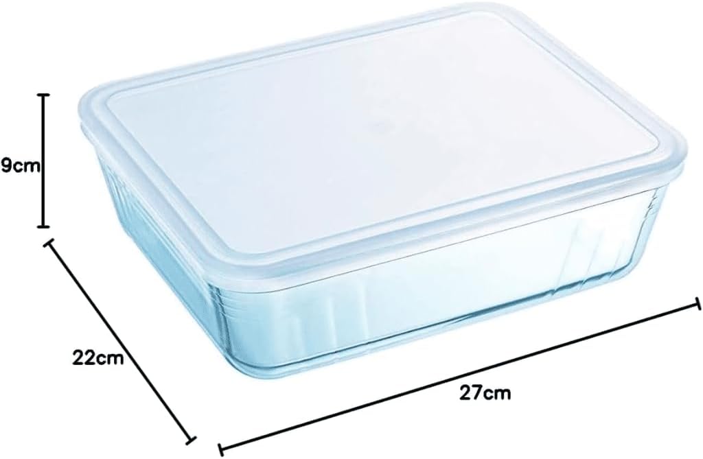 Pyrex - Cook & Freeze - 27x22 cm - plat rectangulaire avec couvercle, lot de 2