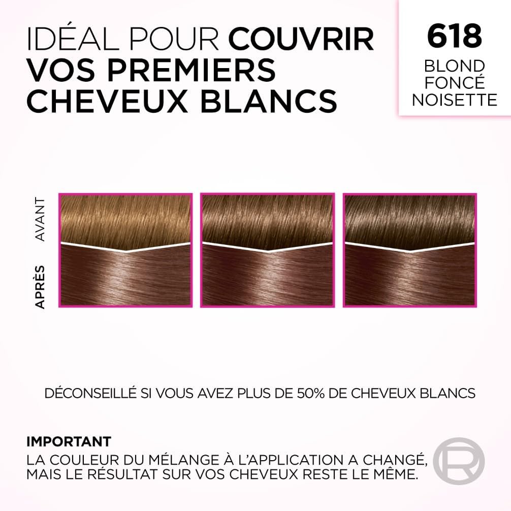 L'Oréal Paris - Casting Crème Gloss - Blond foncé sans ammoniaque, soin 6.18