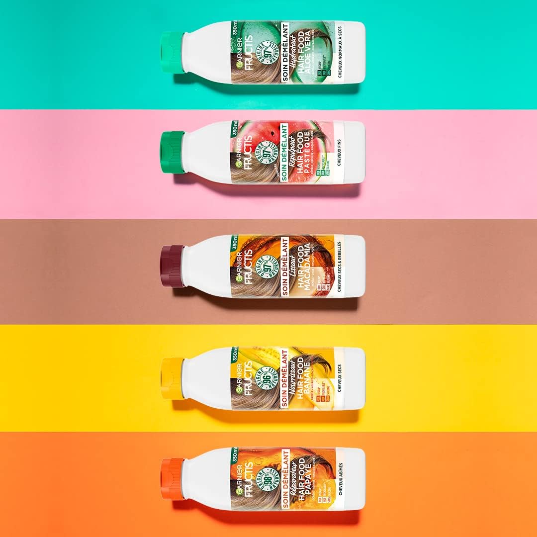 Garnier - Fructis Hair Food - 350ml - soin démêlant hydratant aloe vera, lot de 6