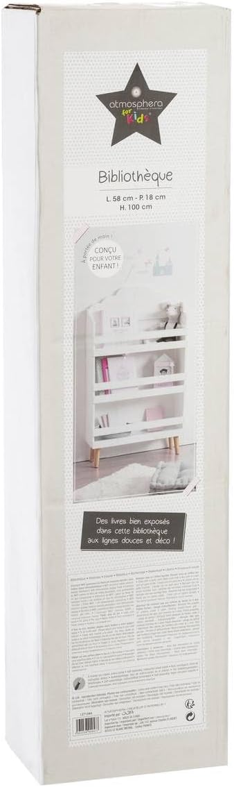Atmosphera - Nuage bibliothèque enfant blanche, compacte, ludique