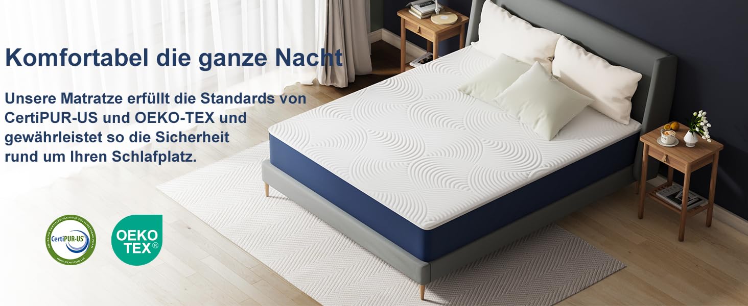le matelas est fabriqué à partir d'un matelas en mousse.