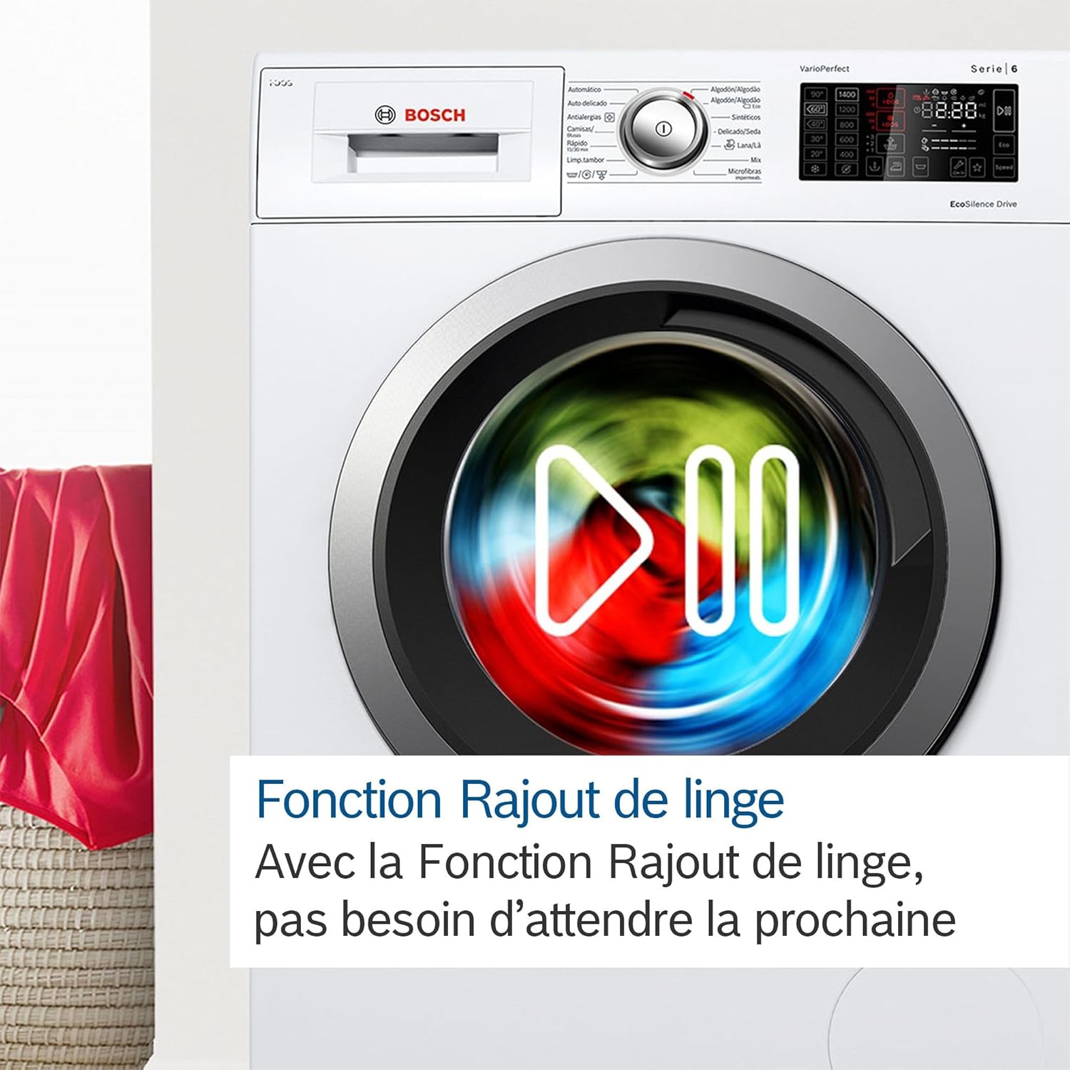 Bosch - Série 6 - lave-linge 9 kg, 1400 trs/min, blanc - WGG244F1FR