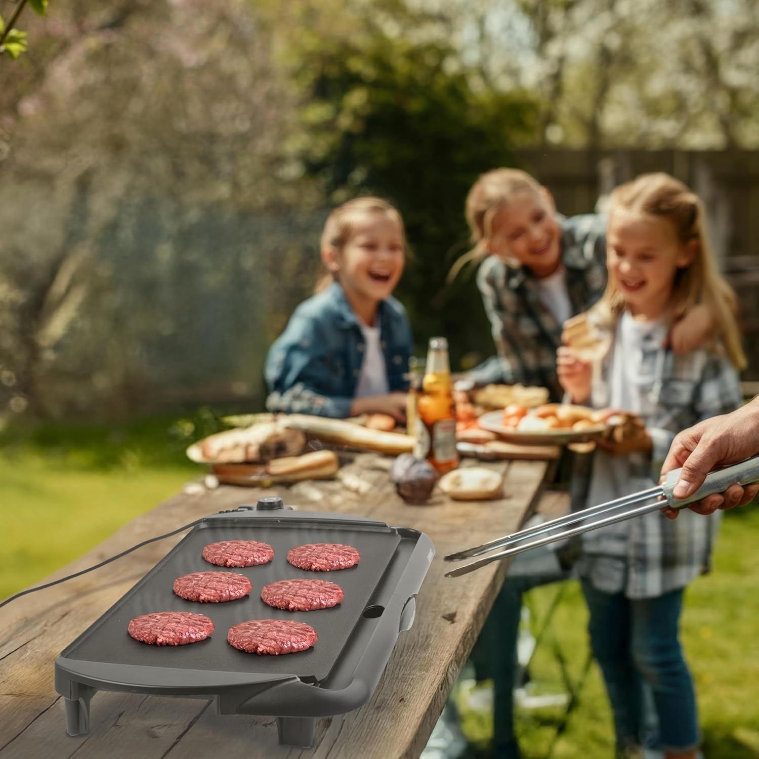 Duronic - Plancha GP20 - 52x27cm - 2000W, XL, thermostat, bac amovible