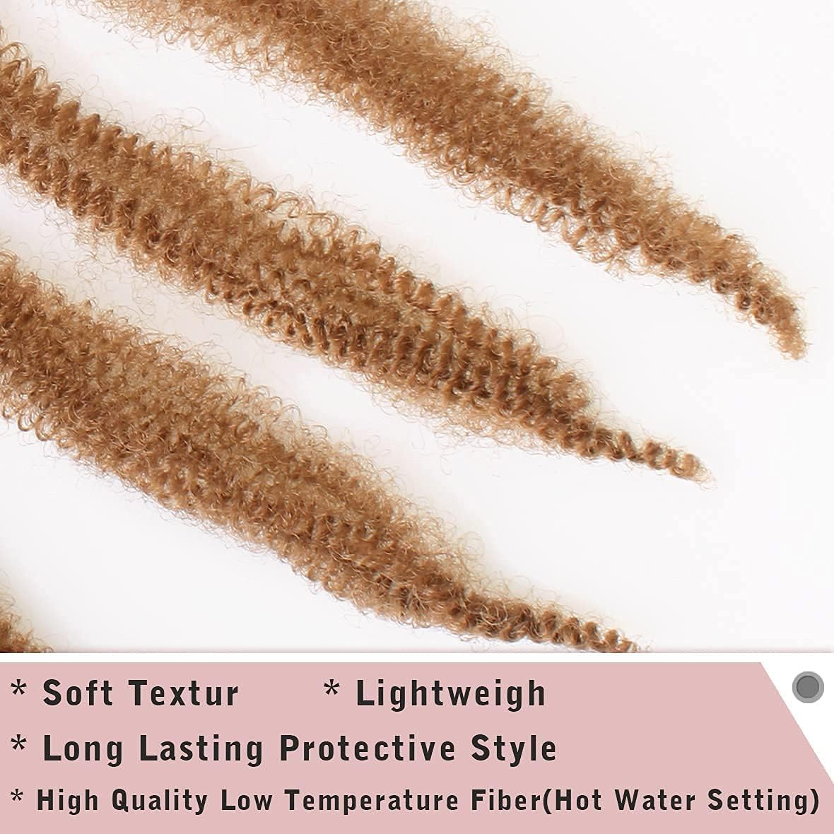 Xtrend - Springy Afro Twist Hair - 12 pouces - 8 packs, 8 mèches/pack, couleur 27#, pré-séparé, cheveux synthétiques