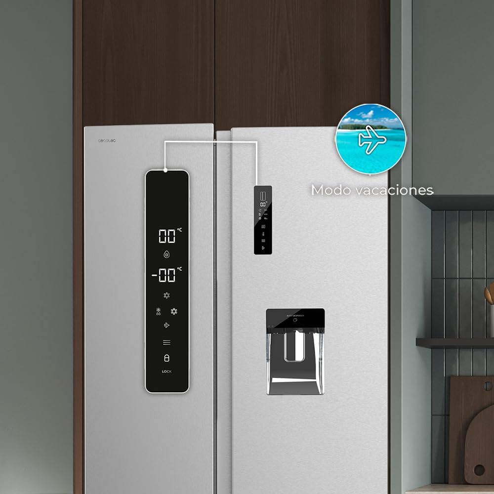 Cecotec - Bolero CoolMarket série - 177x90 cm - 559L, No Frost, Inverter, SBS 559 Inox E