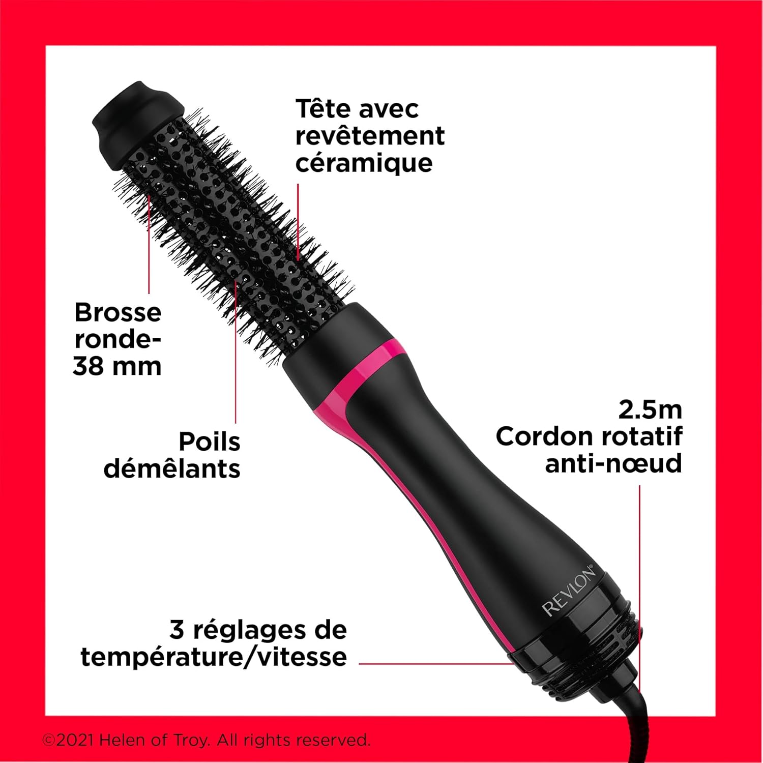 Revlon - One-Step Style Booster - 38mm - Brosse ronde céramique ionique RVDR5292UKE