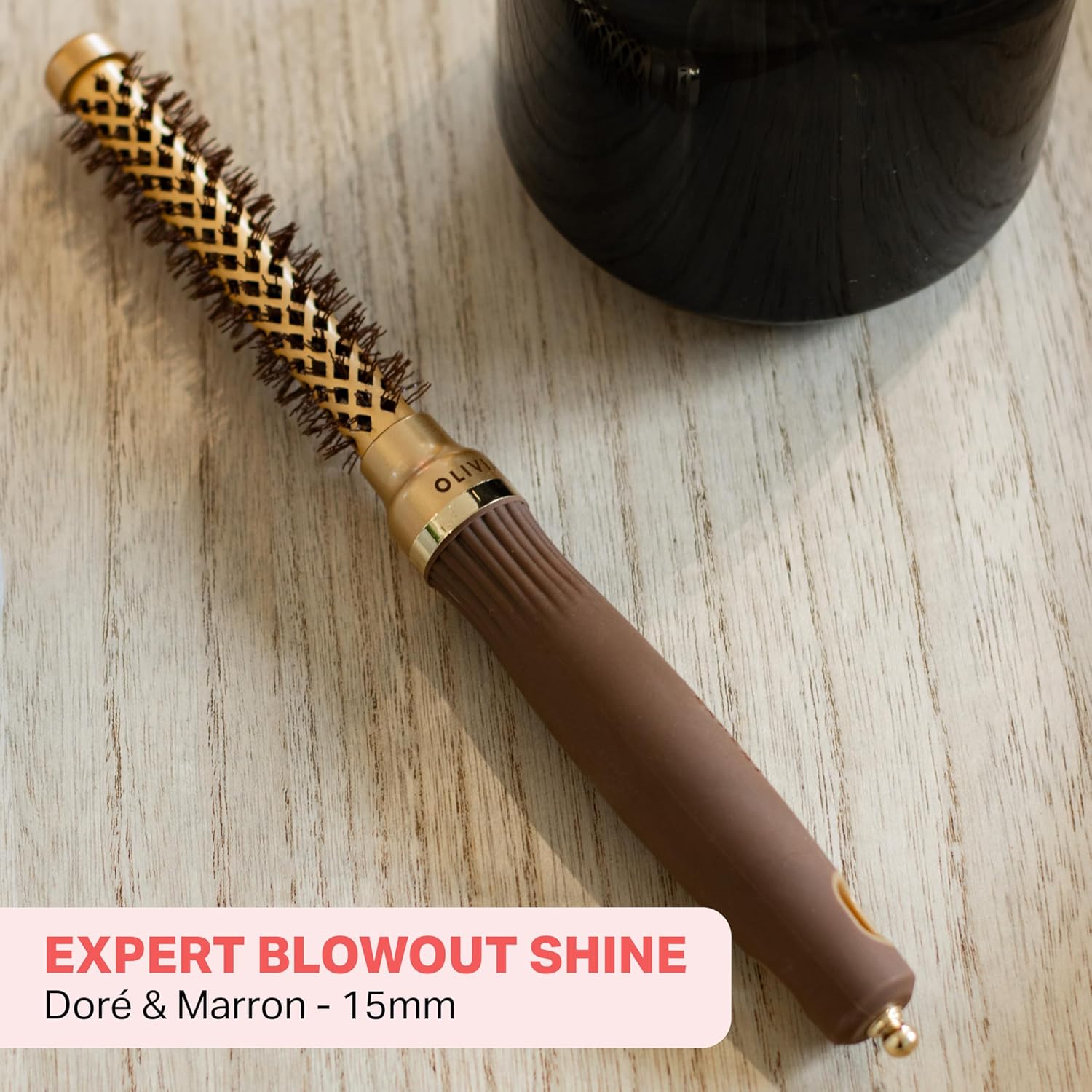 Olivia Garden - Expert Blowout Shine - brosse ronde céramique antistatique - pour brushing brillant et sans frisottis