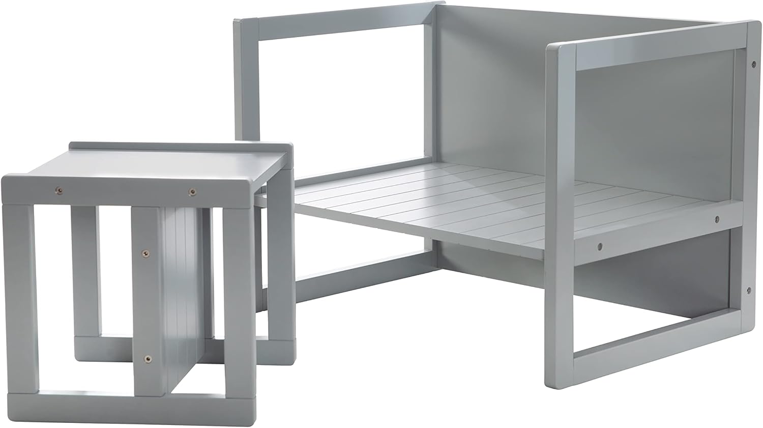 Roba - Ensemble table et chaise enfant - réglable 3 hauteurs - style campagne, gris