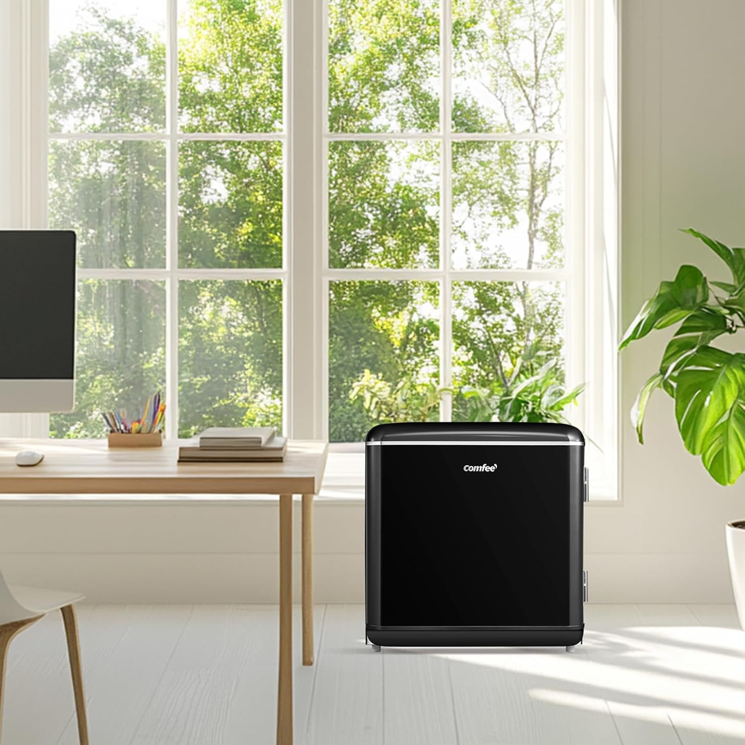 Comfee' - mini réfrigérateur rétro 47L, faible bruit, compartiment glacé - RCD50BL2EURT(E)