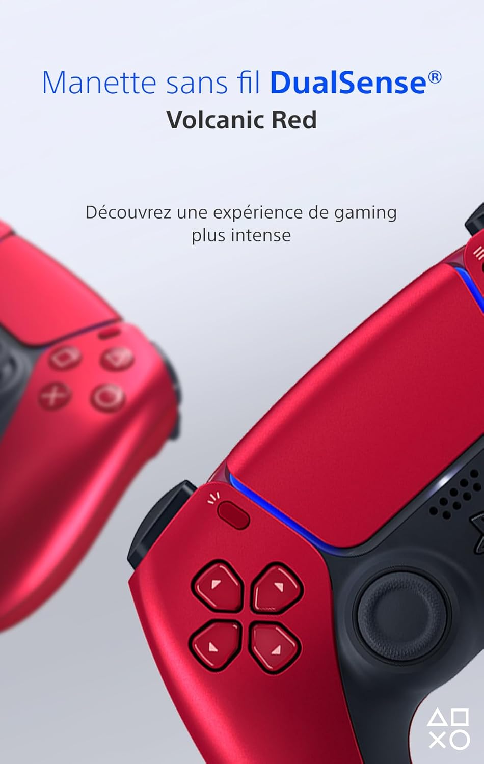 Sony - Manette DualSense PS5 - sans fil, batterie rechargeable, Bluetooth, Volcanic Red