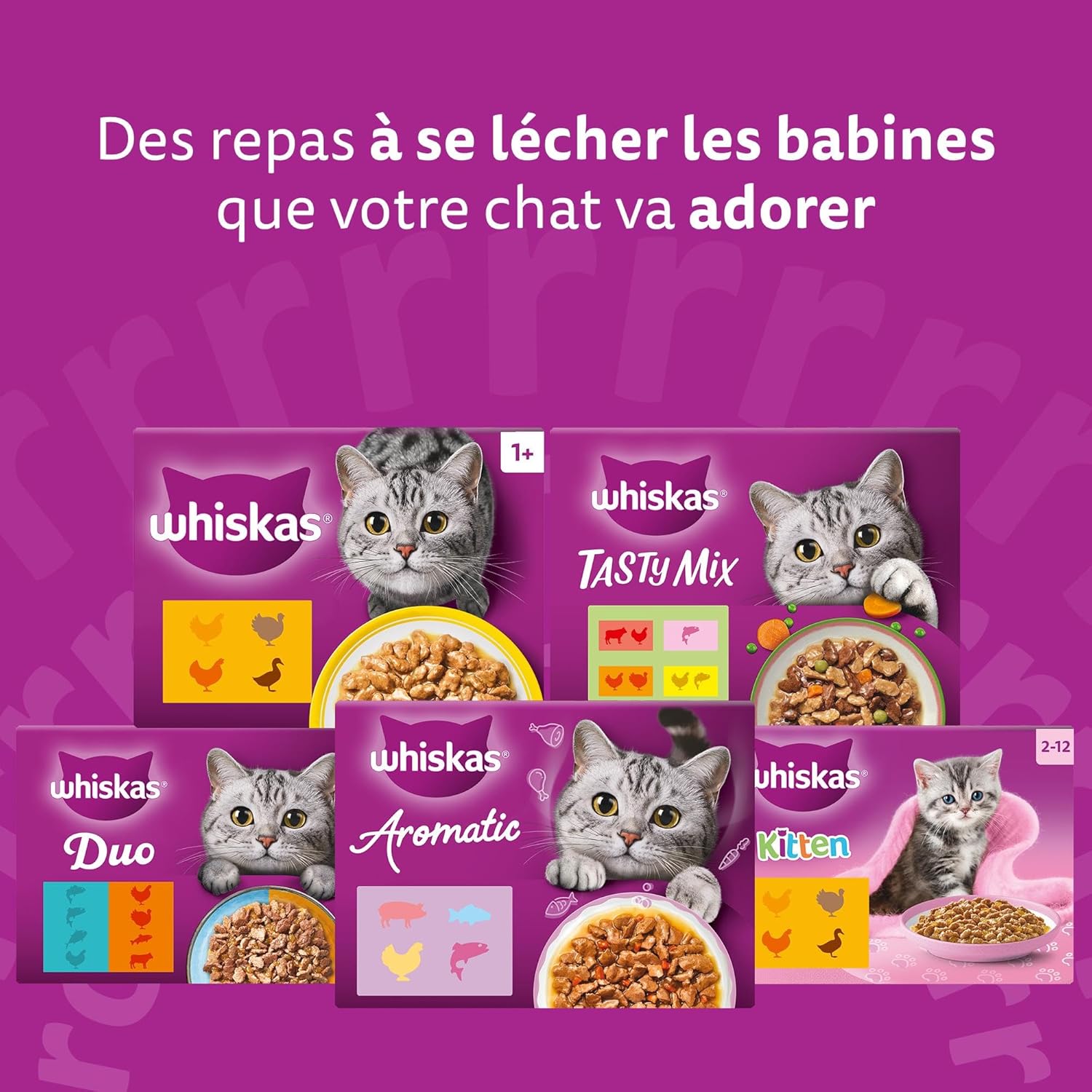 Whiskas - La Carte Mixte - 84x85g - Aliment humide en gelée pour chats adultes