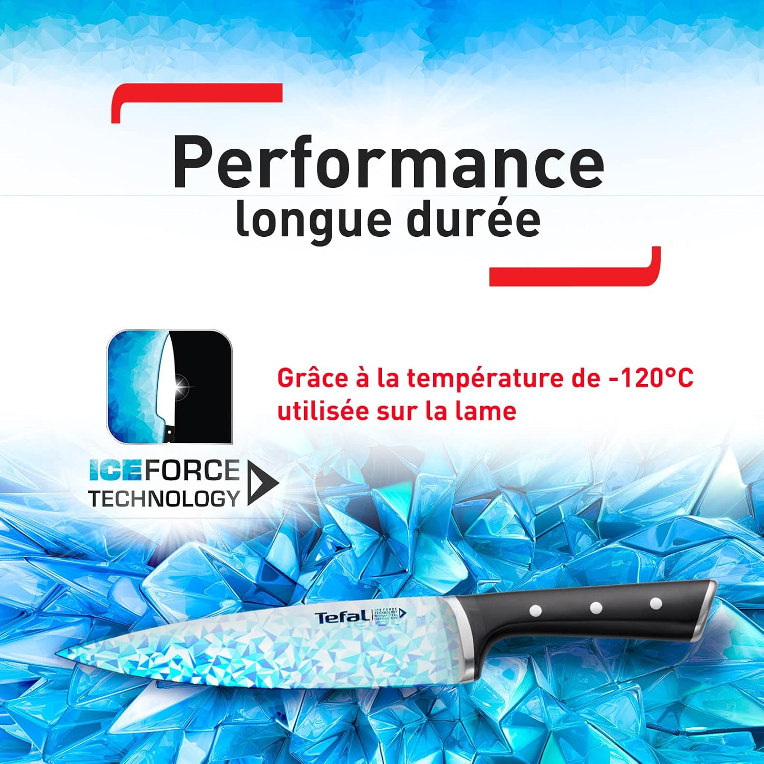 Tefal - Ice Force - couteau à éplucher 9 cm - inox allemand, coupe durable, garantie 10 ans - K2320514