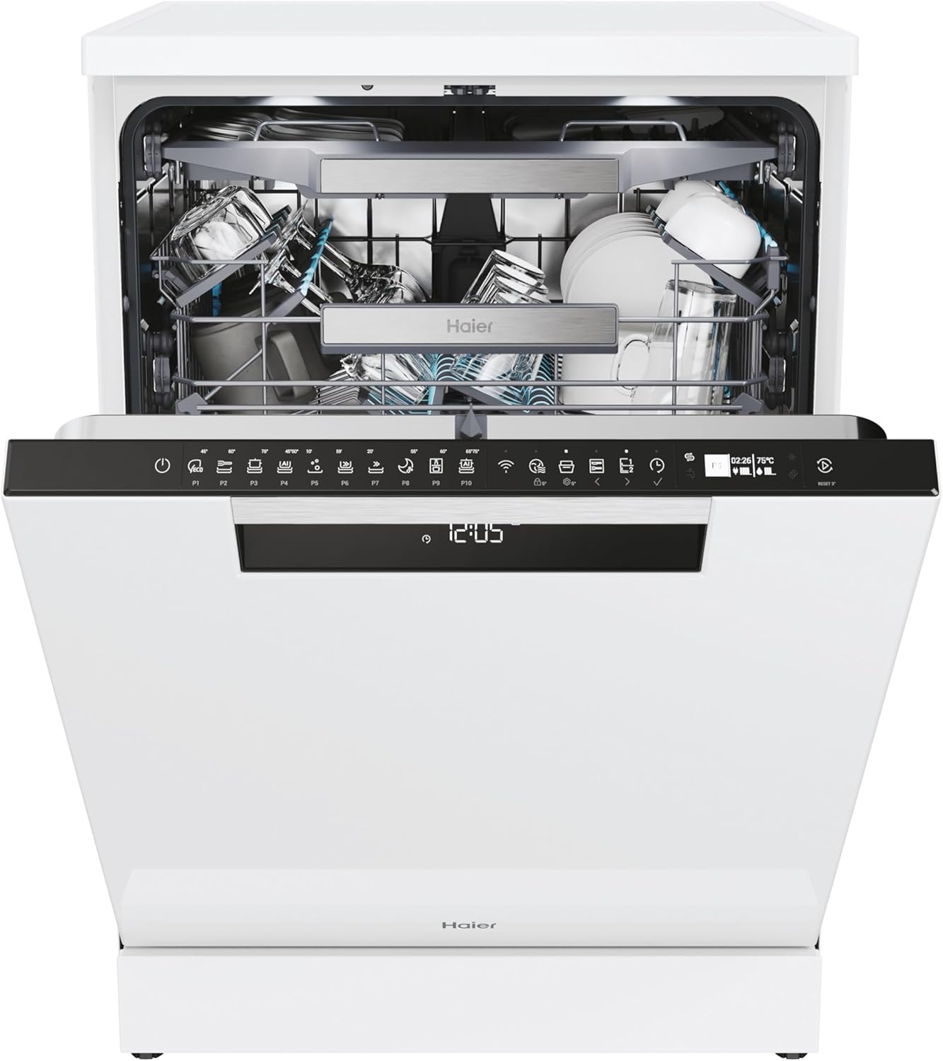 Haier - lave-vaisselle série XF - 60 cm - 15 couverts, 7 programmes - XF 6B2M3PW