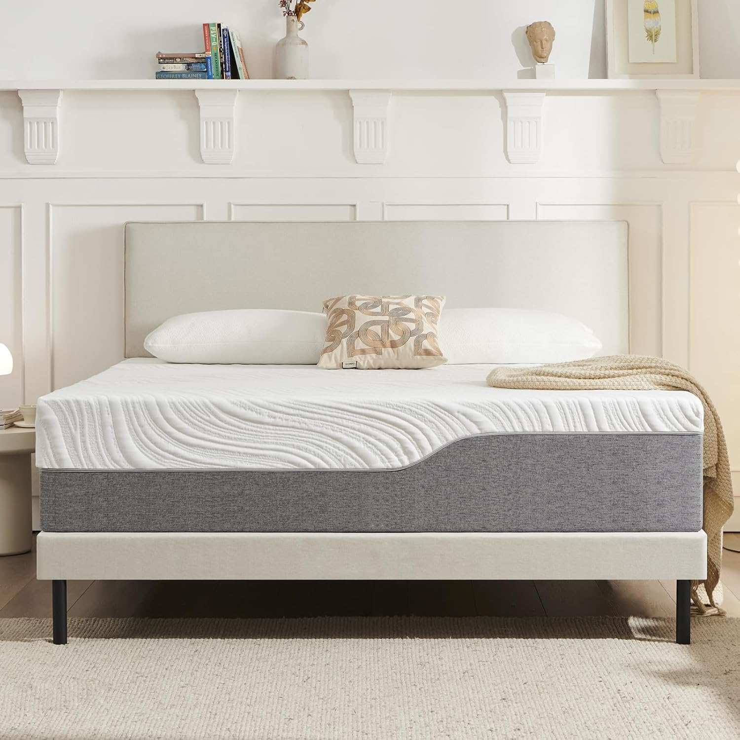 Matelas - 140x190cm - 22cm, soutien équilibré, housse lavable