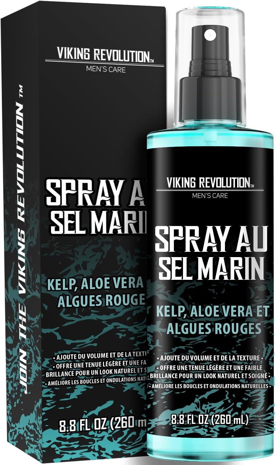 Viking - Sea Salt Spray homme - 260ml - volume, texture, extraits algues