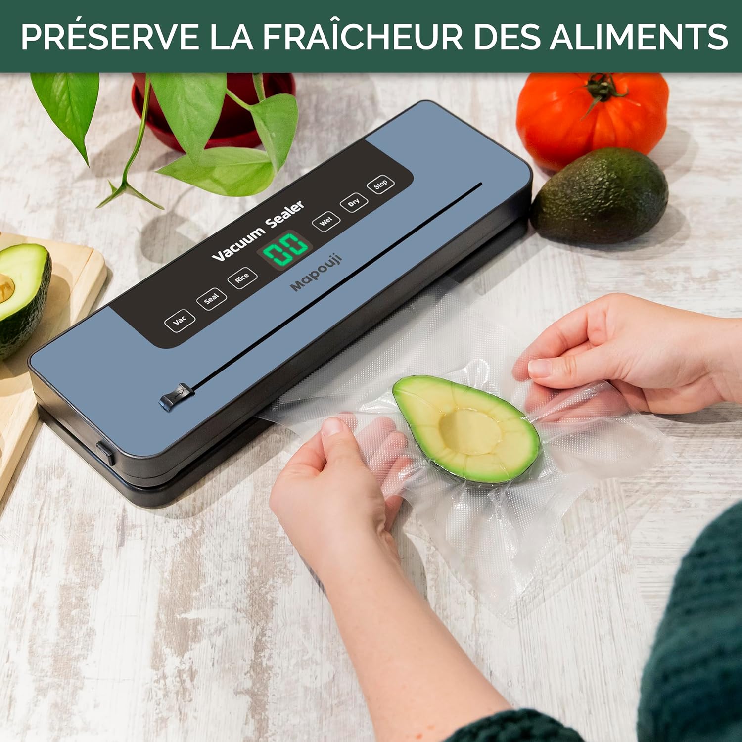 Machine sous vide alimentaire - 50 sachets inclus - mise en conservation aliments