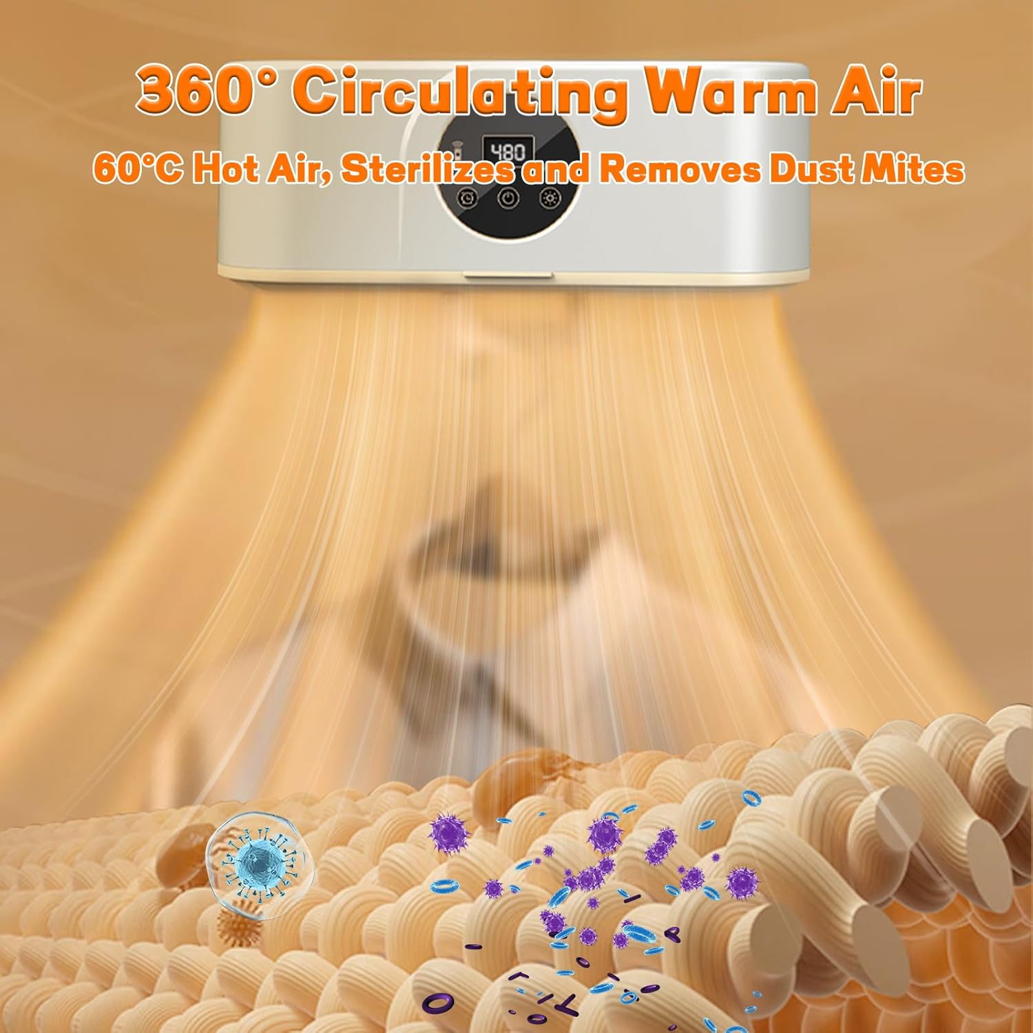 Mini sèche-linge portable - 600W, minuterie, usage domestique, compact