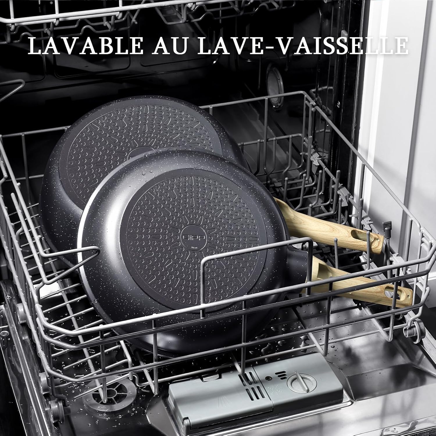 GiPP - poêle à frire granit 30cm - antiadhésive, induction, sans PFAS