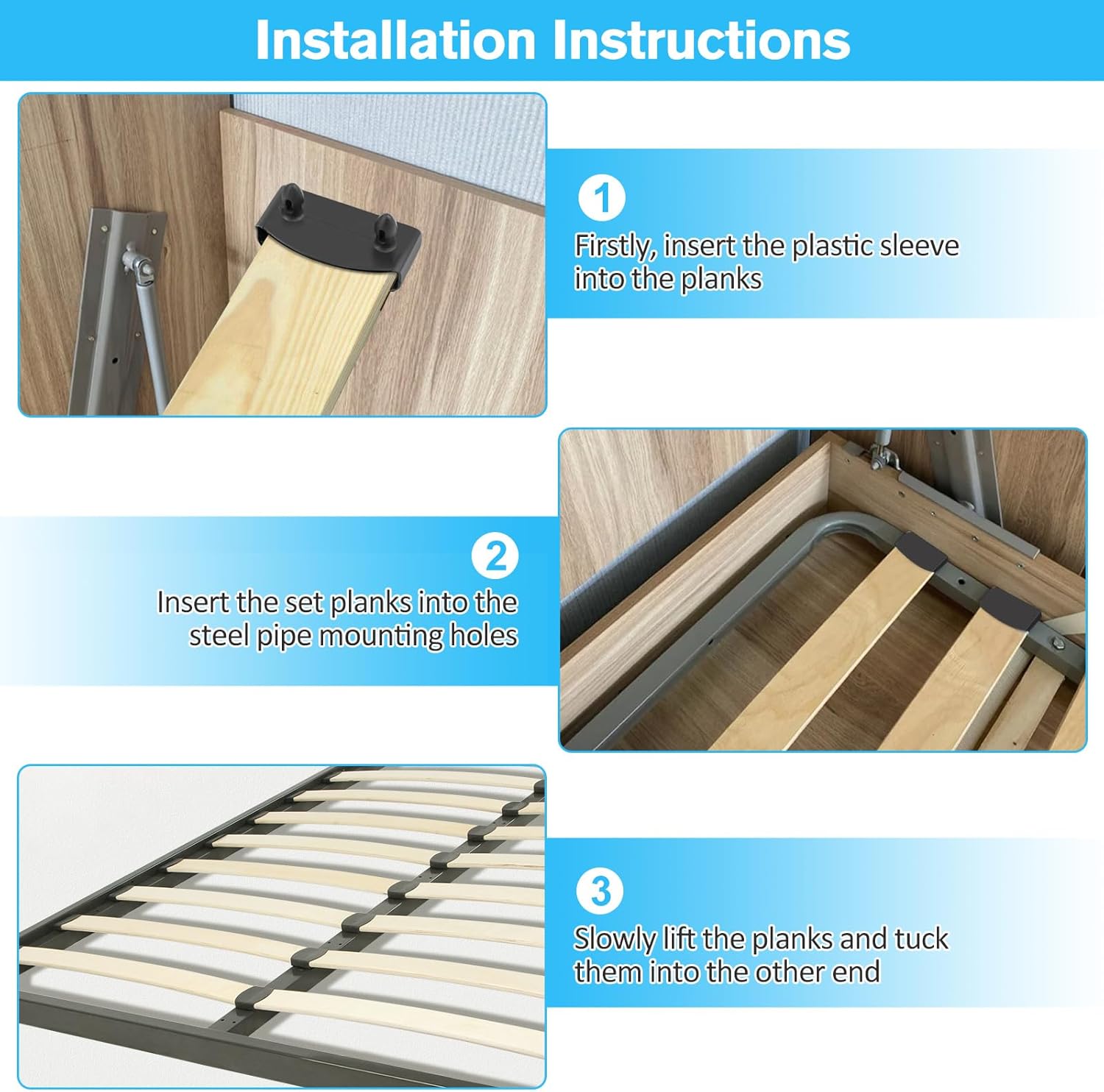 Supports pour sommier à lattes - lot de 50 - plastique - embouts de rechange