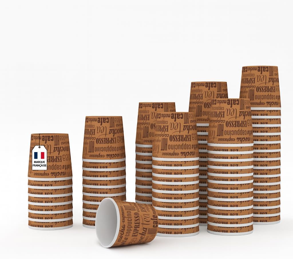 Caramont - 4 Oz Espresso - gobelets carton résistants chaleur, 1000 pièces