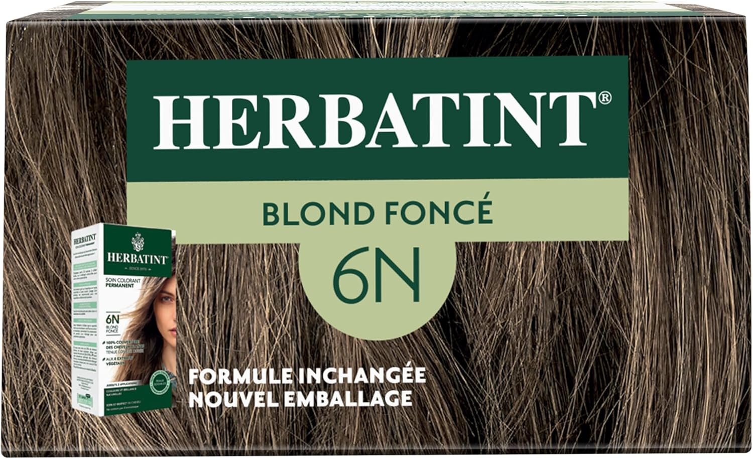 Herbatint - Coloration Cheveux 6N, 170ml, sans ammoniaque, 100% couvrant