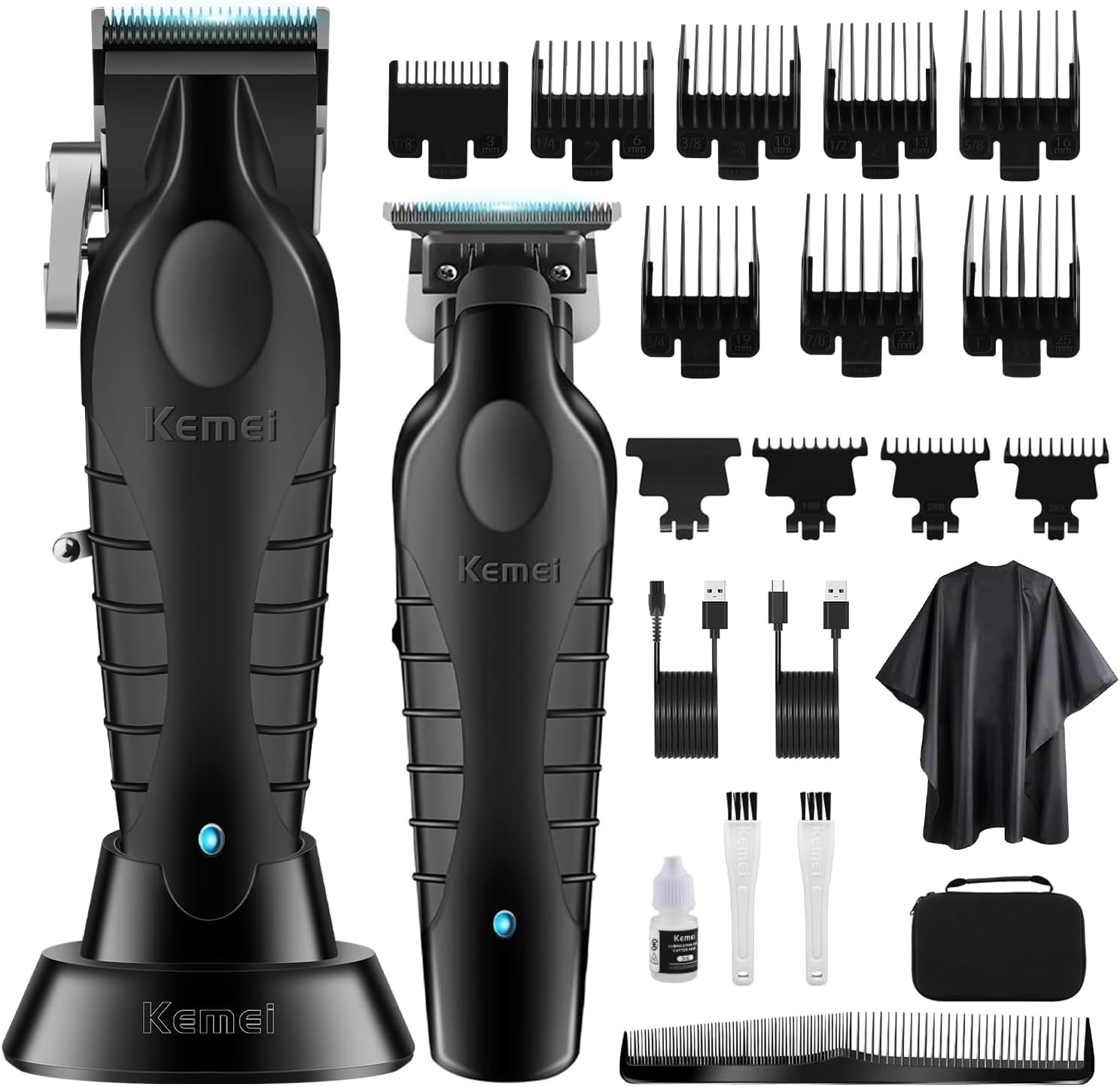 Kemei - tondeuse homme série professionnelle - sans fil, barbe, coupe précise - KM-2296, KM-2299