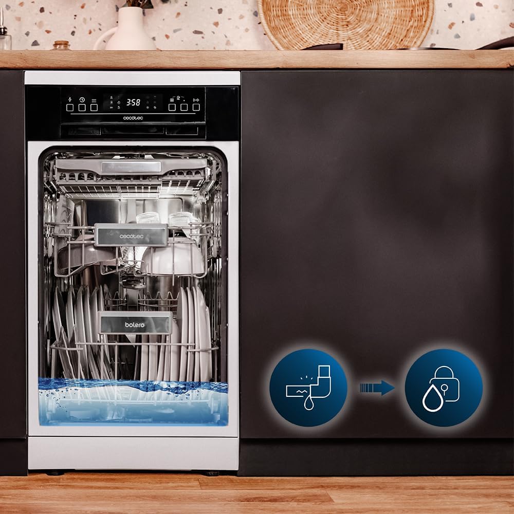 Cecotec - Bolero Aguazero 4201 - 45 cm - 11 couverts, 6 programmes, départ différé, AquaStop