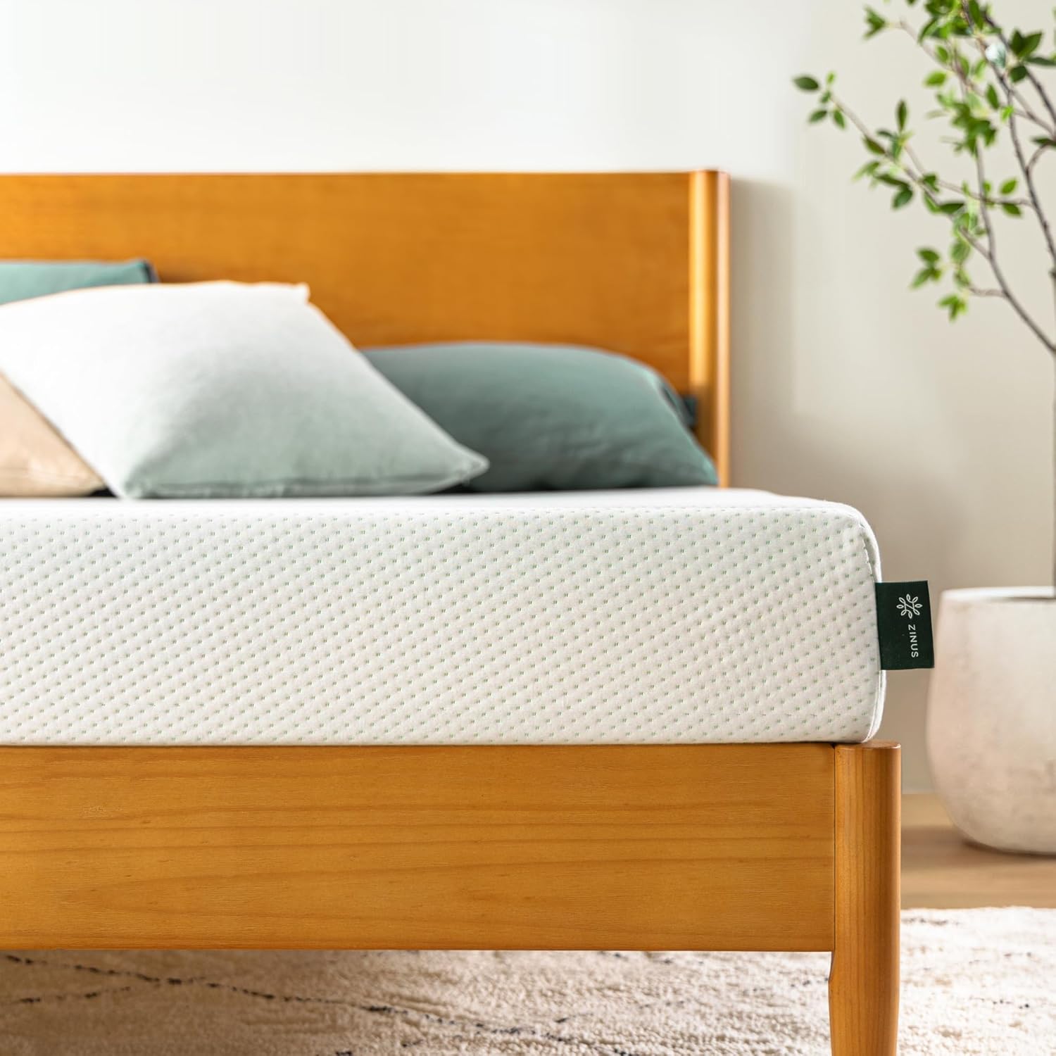 Zinus - Matelas Memoire de Forme 90x190 cm, 11 cm, 5 zones, ferme