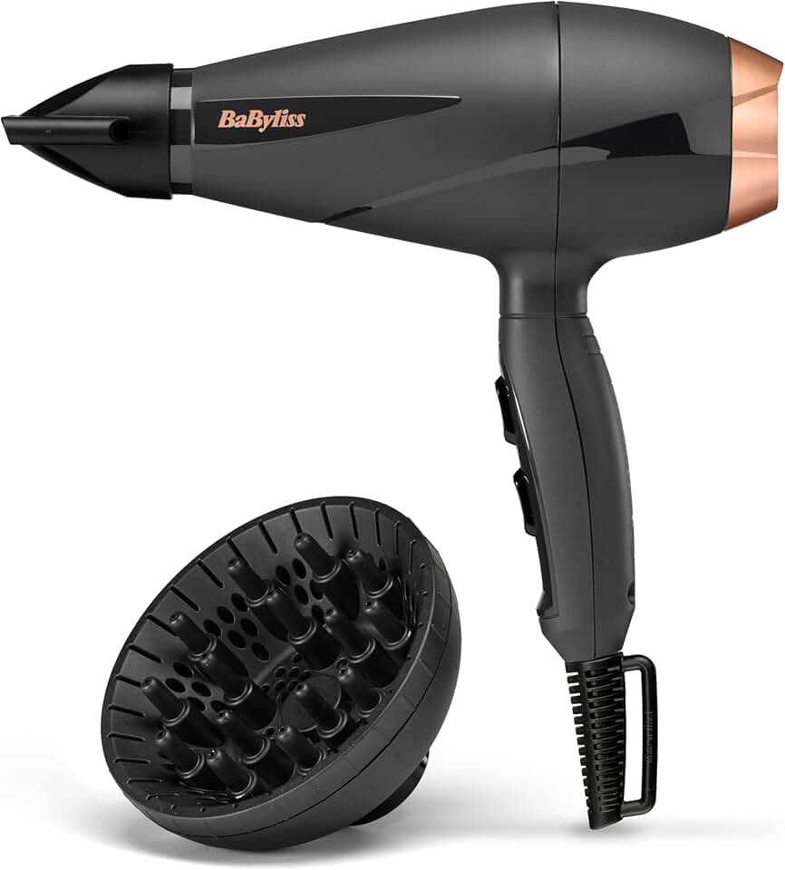 BaByliss - Sèche-cheveux Smooth Pro - 2100W, ionique, 3 températures, 2 vitesses, fabriqué en Italie - 6709DE