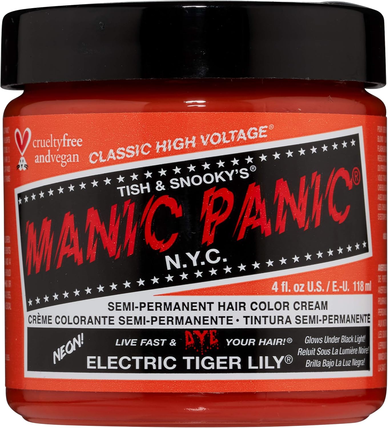 Manic Panic - High Voltage Classic - 118ml - coloration semi-permanente vibrante, Electric Tiger Lily (orange)
