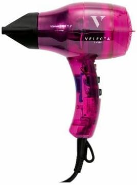 Velecta Paris - sèche-cheveux ICONIC TGR - compact, léger, ions, puissance - 1.7 Fuchsia