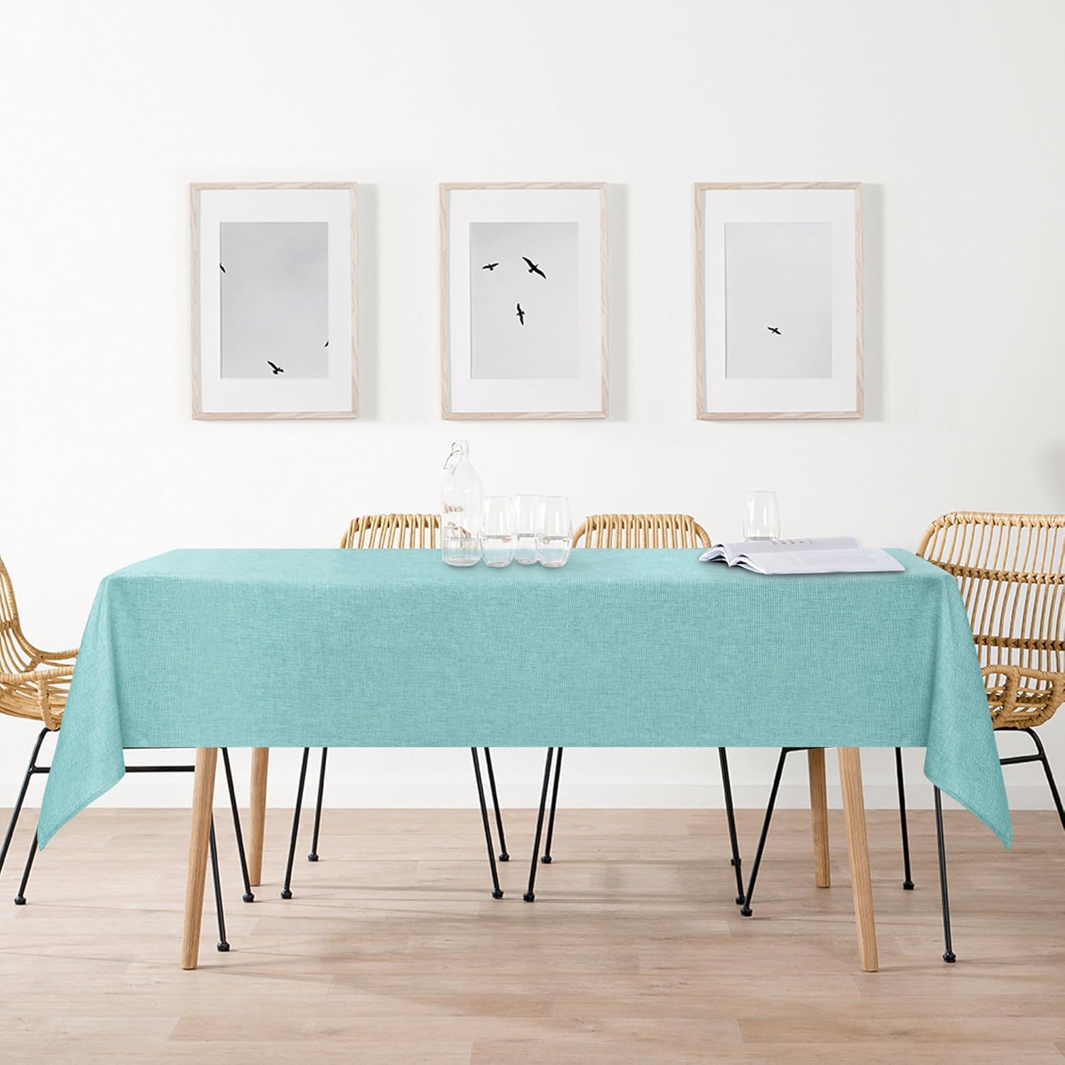 DWCN - nappe aqua aspect lin - 135x220cm - lavable, imperméable