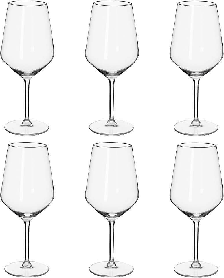 Alpina - verres à vin rouge - 53cl - lot de 6, lave-vaisselle, cadeau