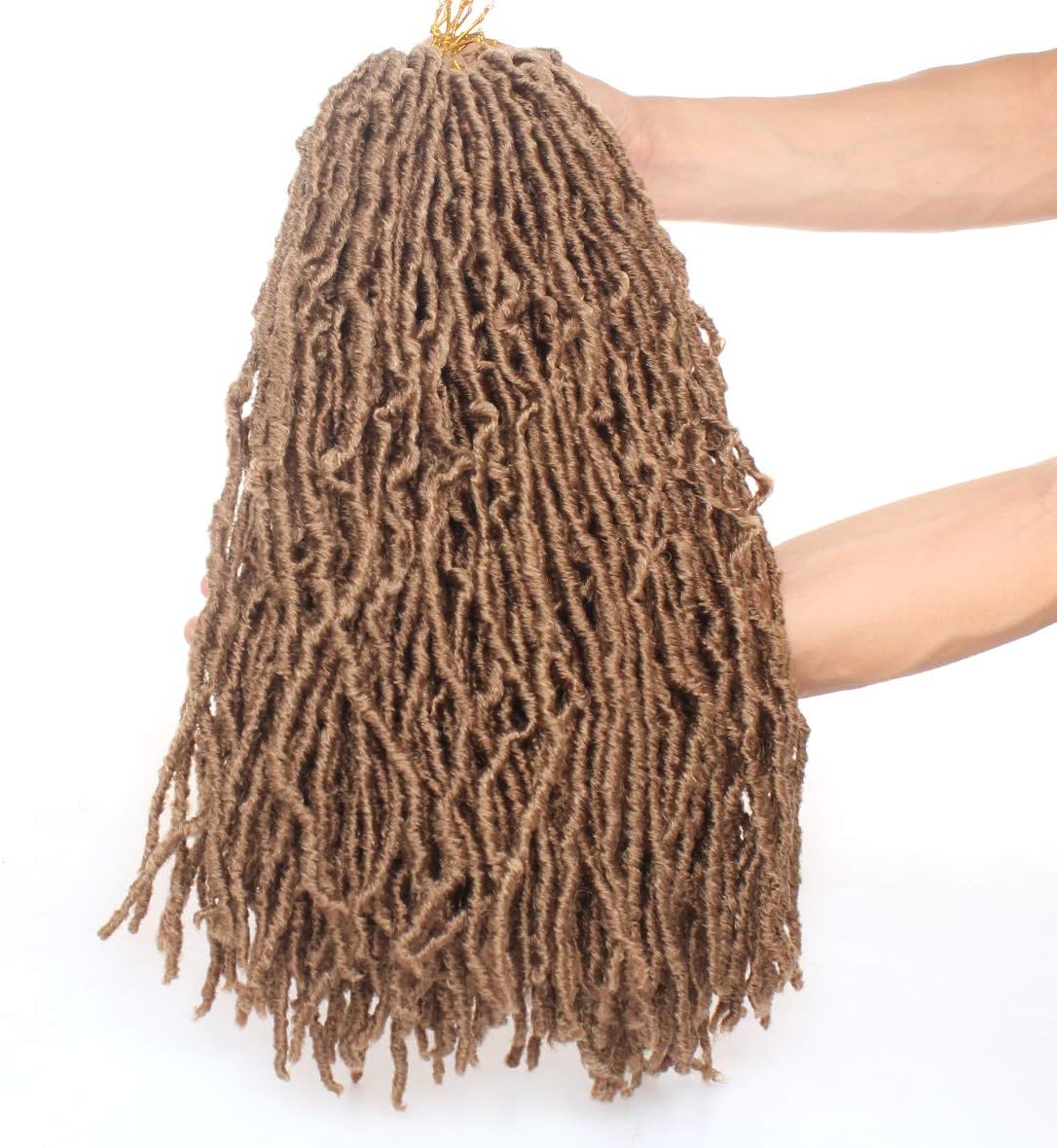 Xtrend - 7Packs faux locs 24 pouces, blonds, 12 brins, pré-bouclé