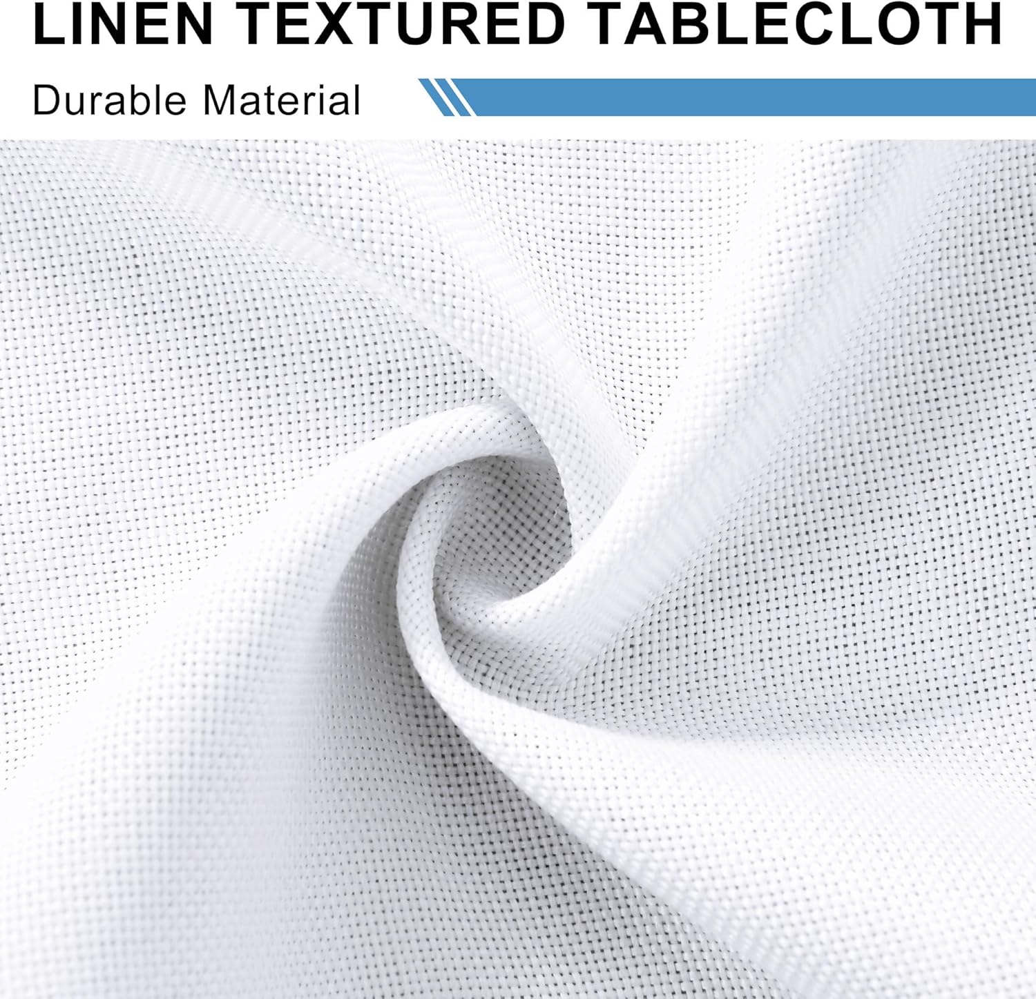 DWCN - nappe aspect lin lavable, imperméable 135x160cm, anti-tache