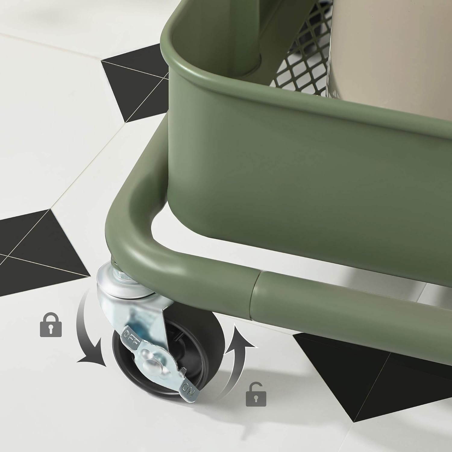 SONGMICS - desserte 3 niveaux, hauteur réglable, 2 freins, BSC060C01