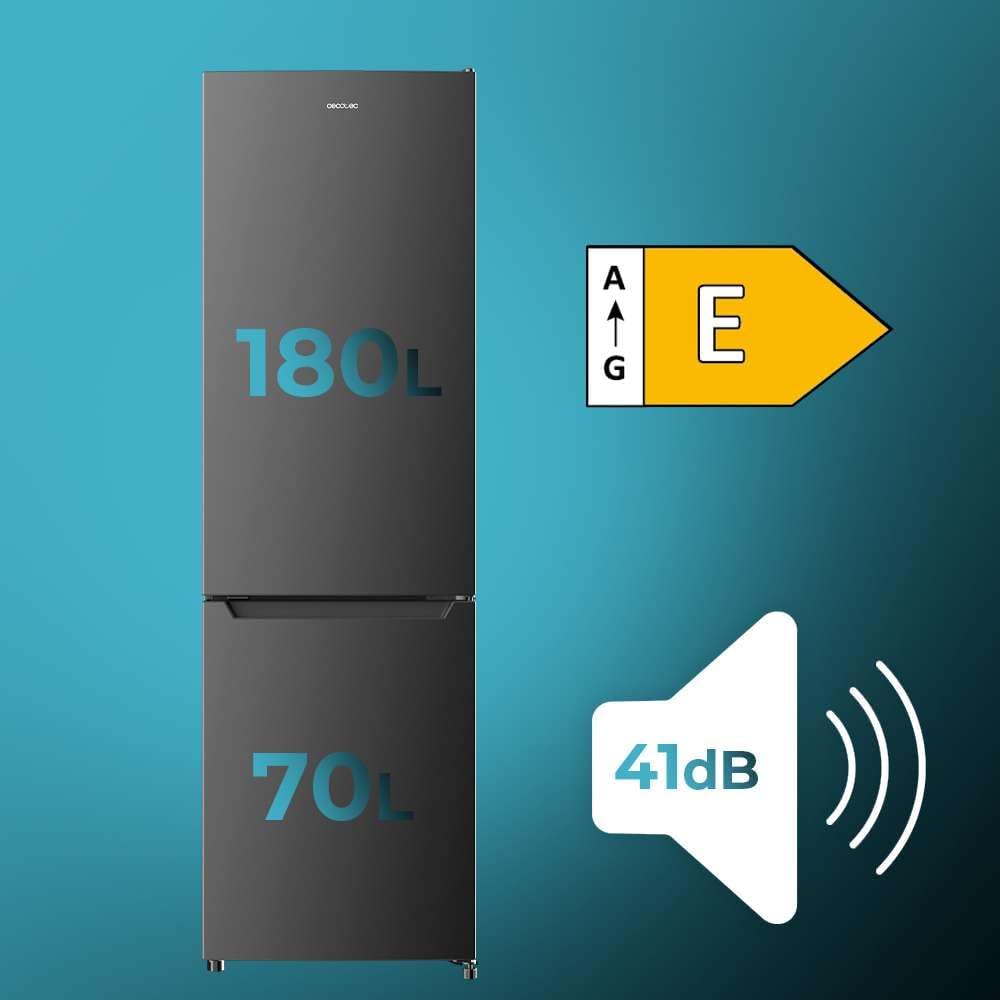 Cecotec - Bolero CoolMarket Combi - 250L - No-Frost Multi Airflow, porte reversible, D, 8435484046140