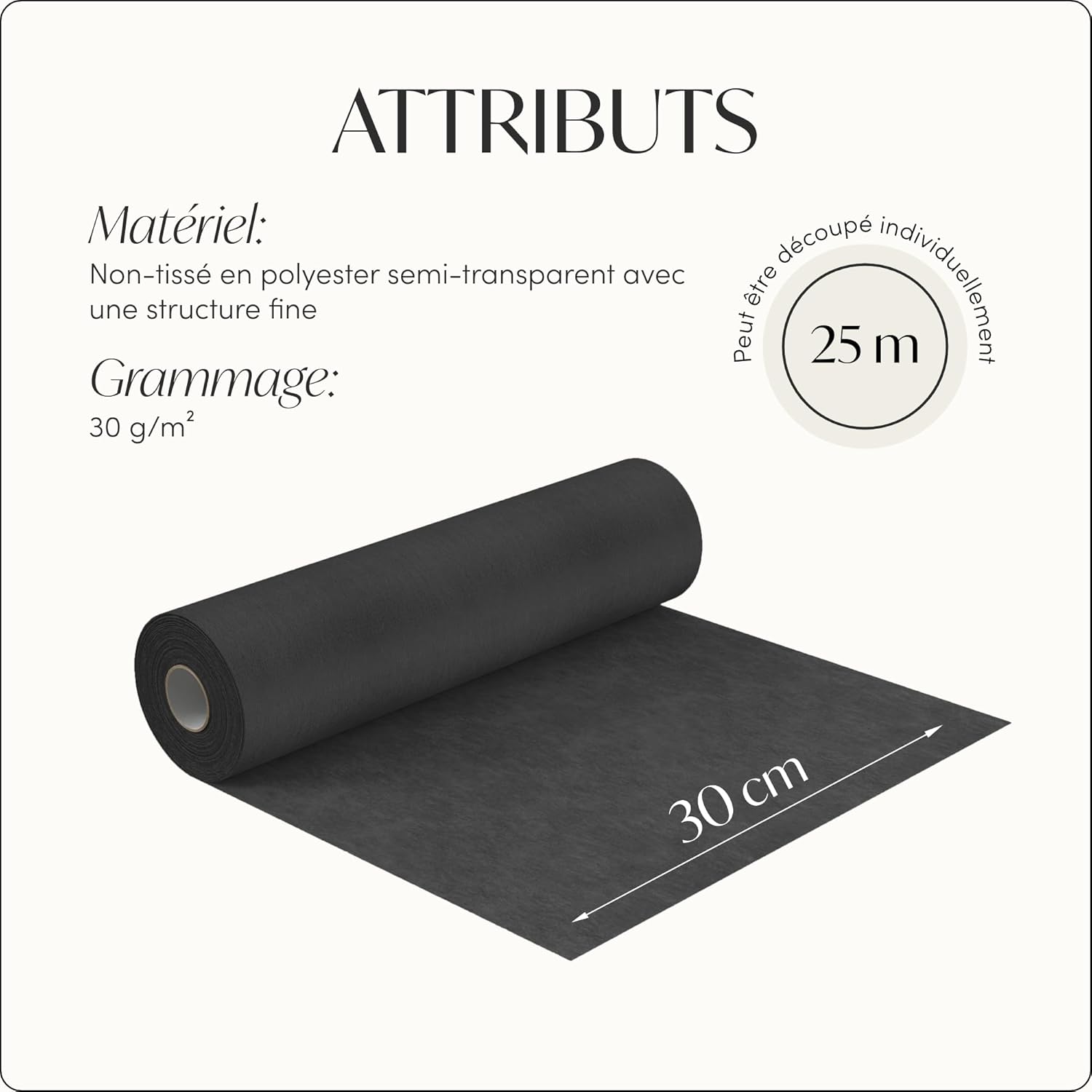 100%Mosel - Chemin de Table - 30x250cm - non-tissé, déco événements