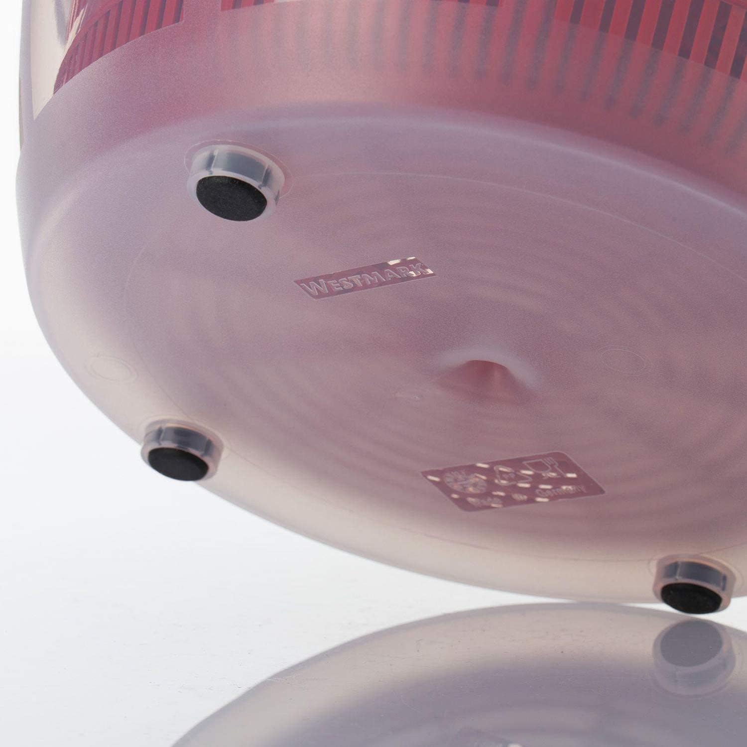 Westmark - Fortuna - 5 L, ø26 cm - plastique sans BPA, transparent/rouge - 243222ER