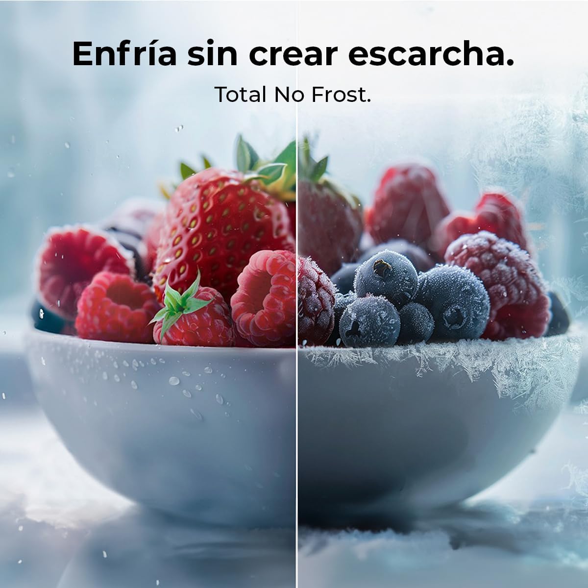 Cecotec - Bolero CoolMarket Combi 356 - 200x60 cm - verre, No Frost, faible conso - 356 White Glass D.